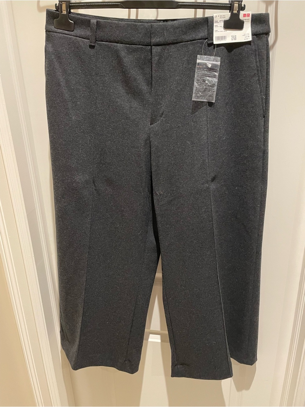 Uniqlo Dark Gray Cropped Dress Trousers
